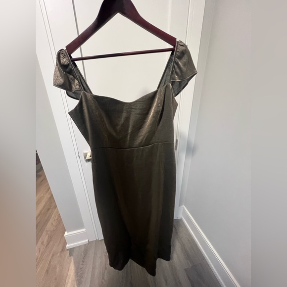 Park & Fifth Roosevelt Dress in Metallic Plissé XL - Picture 5 of 7
